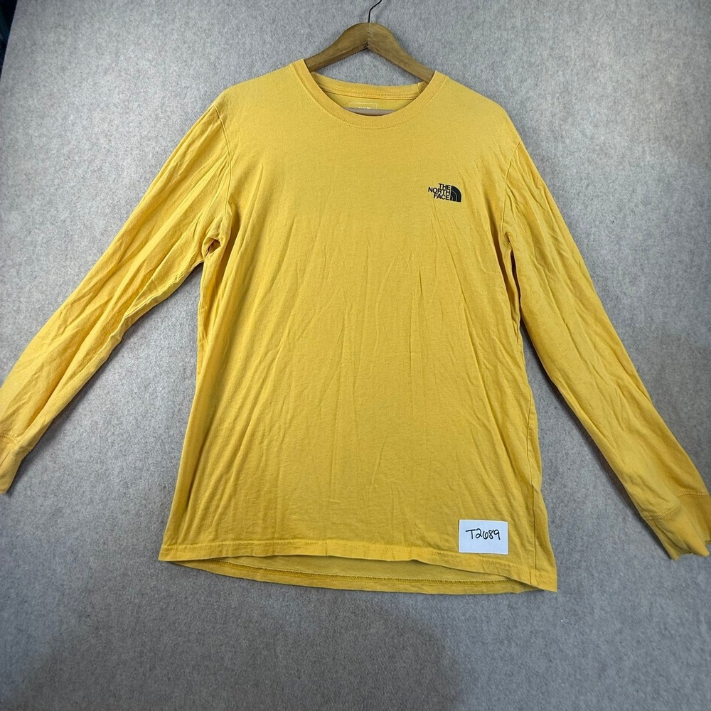 The North Face Mens Yellow Long Sleeve Graphic T-Shirt Medium Fine Alpine Eqpt